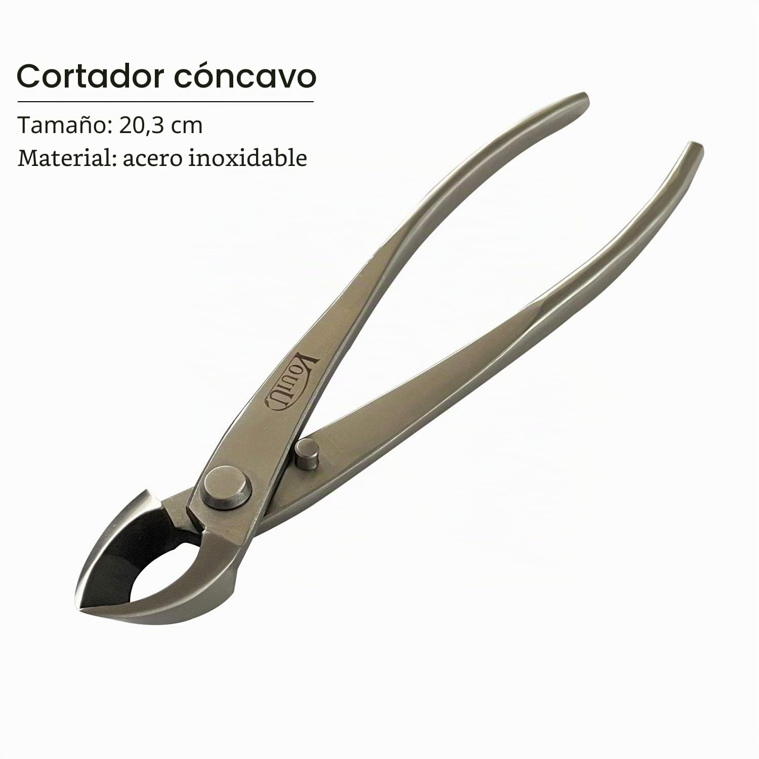 vouiu Juego de 4 herramientas para bonsái, cortador cóncavo, cortador de perillas, divisor de tronco, tijeras bonsái