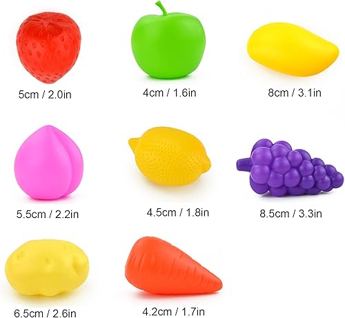 Miniatura 6 de Vakitar Juego de carrito de compras para niños carrito educativo de compras para niños juguetes de comida para jugar para el hogar desarrollo de