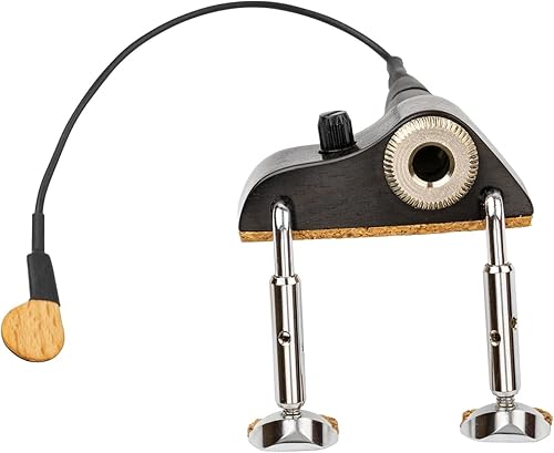 KNA VV-3V Pastilla piezoeléctrica portátil para violín y viola – Sensor ligero, fácil de instalar con control de volumen, sonido acústico natural