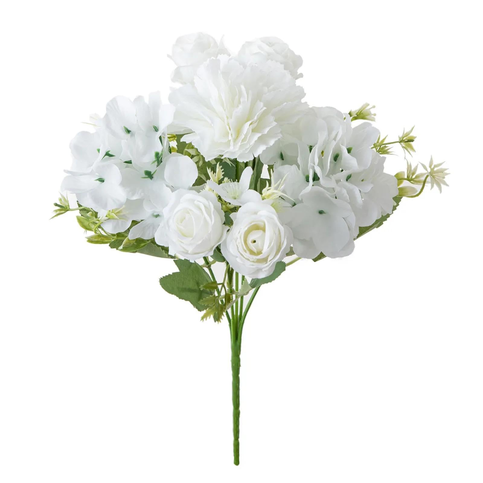 Bouquet de mariée avec fleur artificielle œillet rose pour arche de mariage féerique