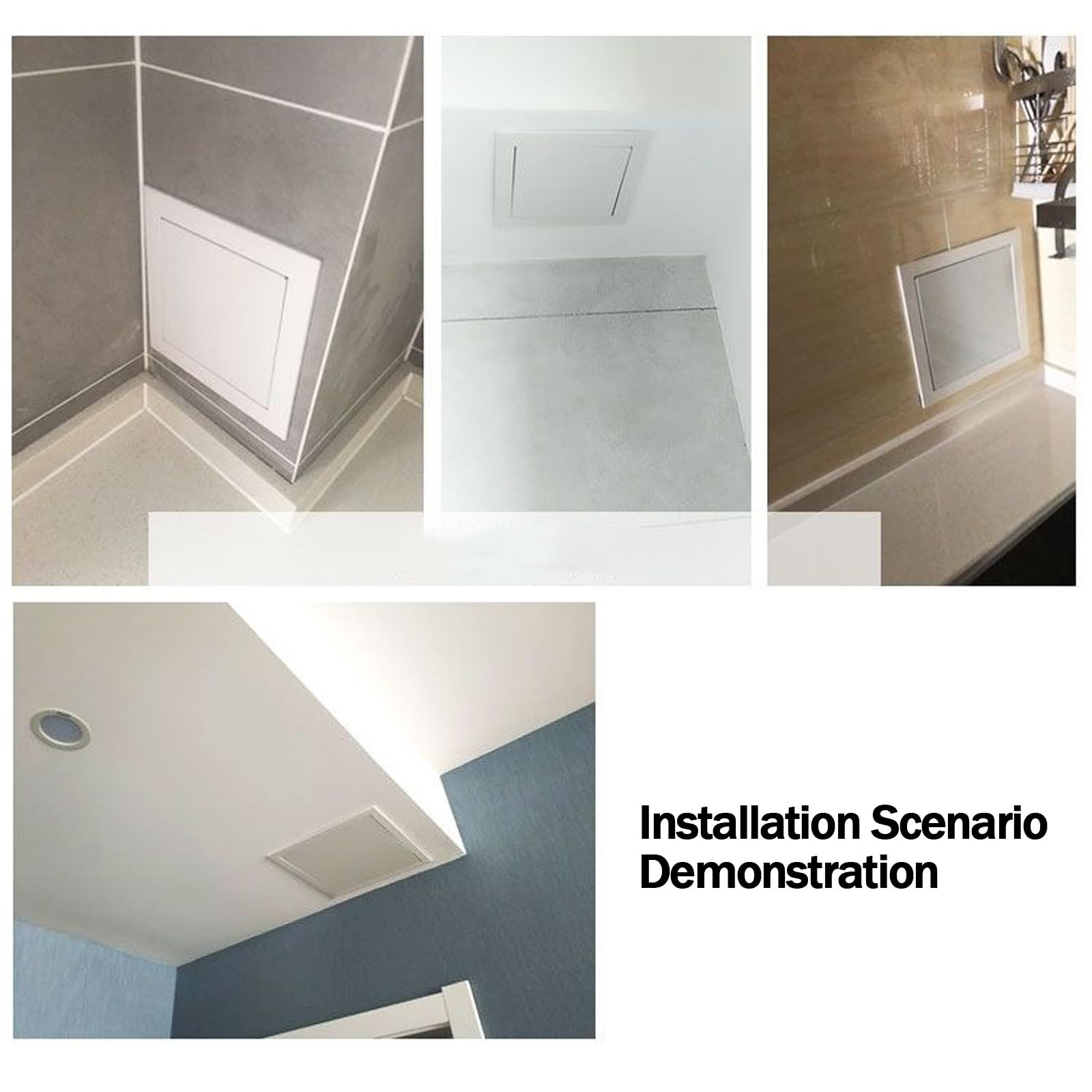 35x55cm,45x50cm,55x55cm,60x60cm,Coperchio Di Ispezione In Metallo Bianco, Sportello Di Ispezione For La Manutenzione Dei Tubi, Installazione Fai-da-te(White,45x55cm)
