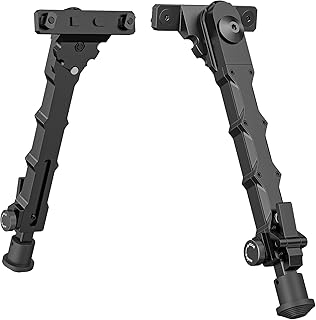 MidTen 7.5-9 Inches Rifle Bipod Adjustable Compatible with M-Rail Bipod for Rifle for Outdoor, Range, Hunting and Shooting Bipod for M-Rails - MidTen