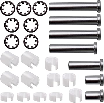 Awning Arm Repair Pin Kit Fits for Power Rv Awning Includes 7 pins, 4 Thick bushings, 4 Thin bushings, 4 Small bushings,7 retainers