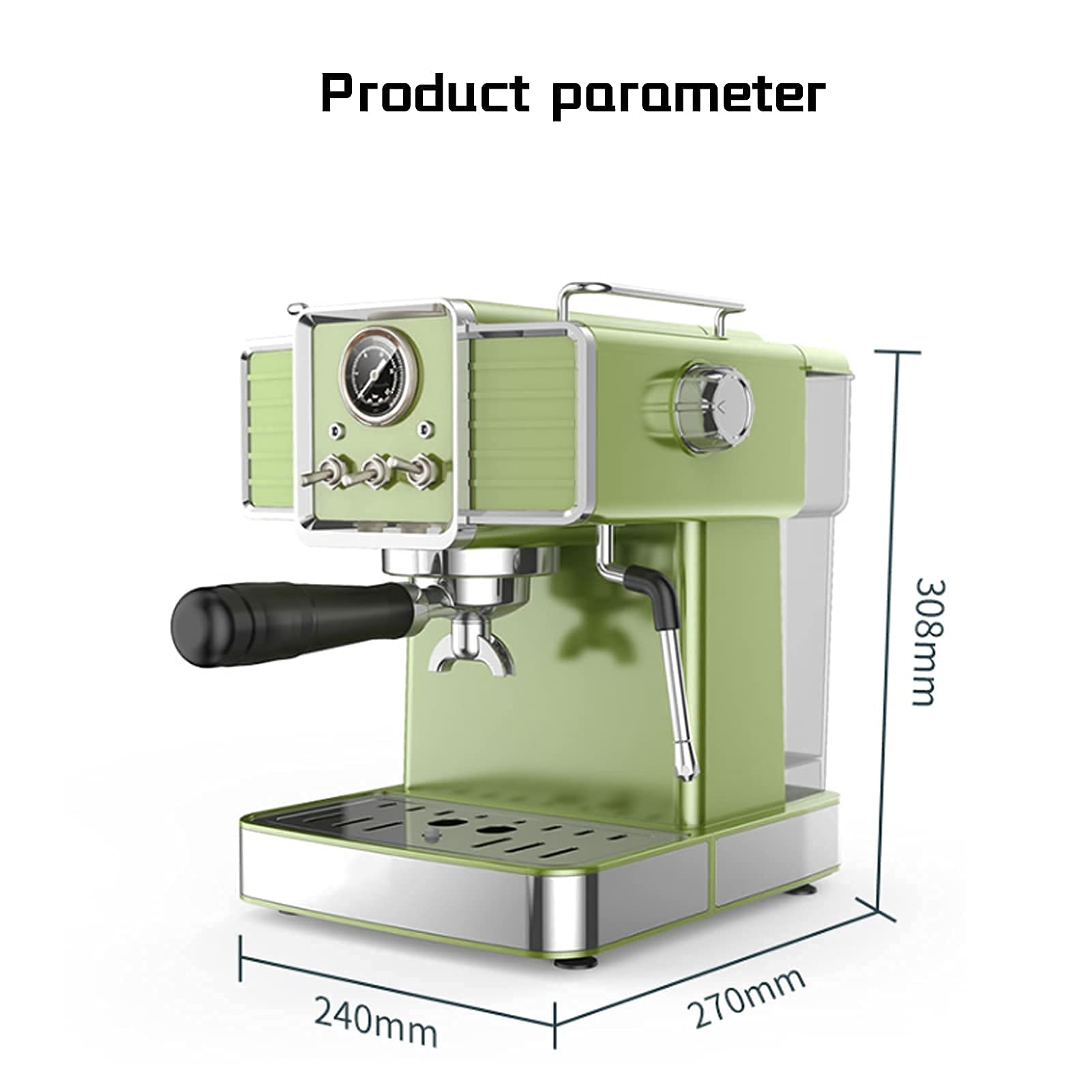 Retro Espresso Coffee Machine, Small Home Coffee Machine Semi