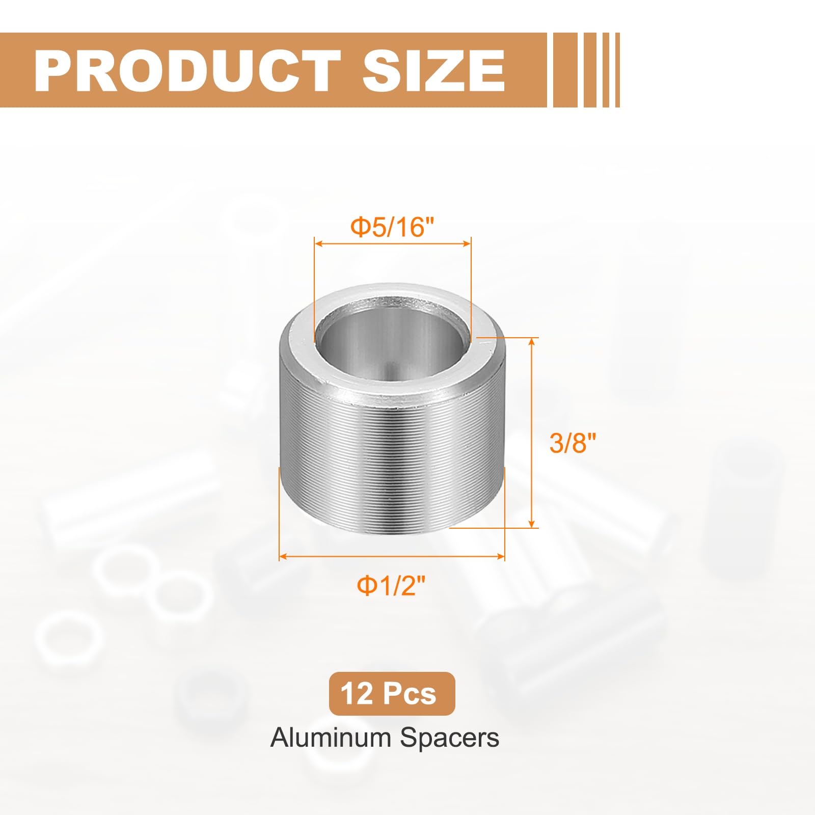 PATIKIL 12PCS Aluminum Spacers - Image 2