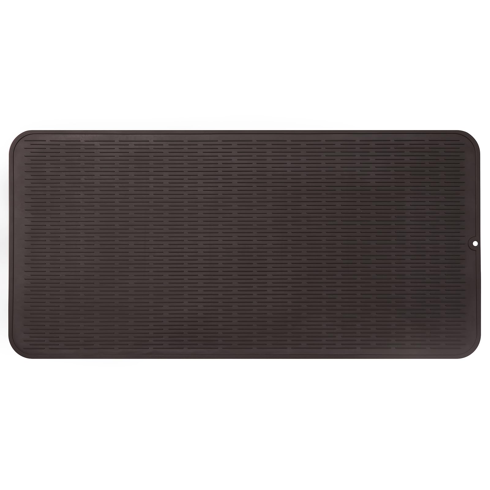MicoYang Silicone Dish Drying Mat for Multiple Usage,Easy clean,Eco-friendly,Heat-resistant Silicone Mat for Kitchen Counter or Sink,Refrigerator or Drawer Liner Coffee XXXXXL 36inches x 18inches