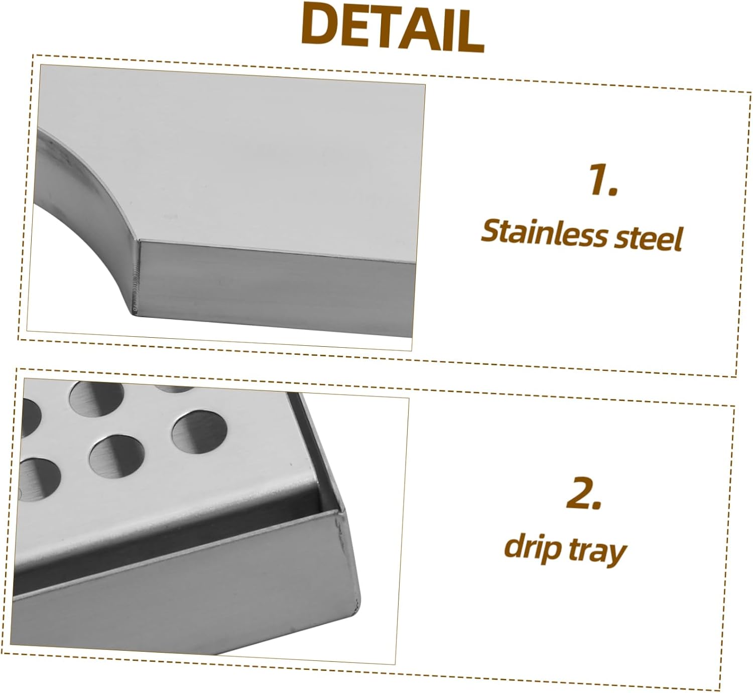 Beer Dispenser Drip Pan Kegerator Drip Catcher Stainless Steel Nonslip Easy Clean Design