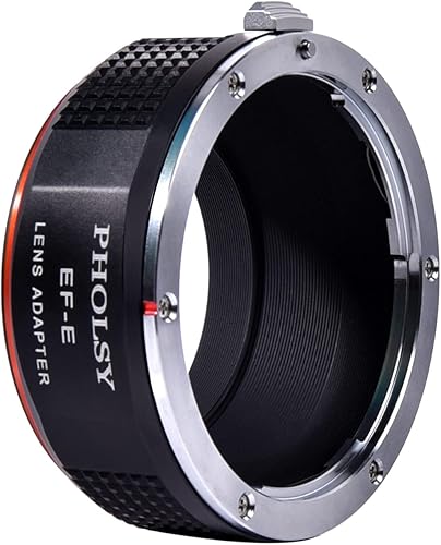 Miniatura 5 de PHOLSY Adaptador de lente de enfoque manual compatible con lente Canon EOS EF a cámara de montaje E compatible con Sony a1 a9ii a7S iiiii, a7R