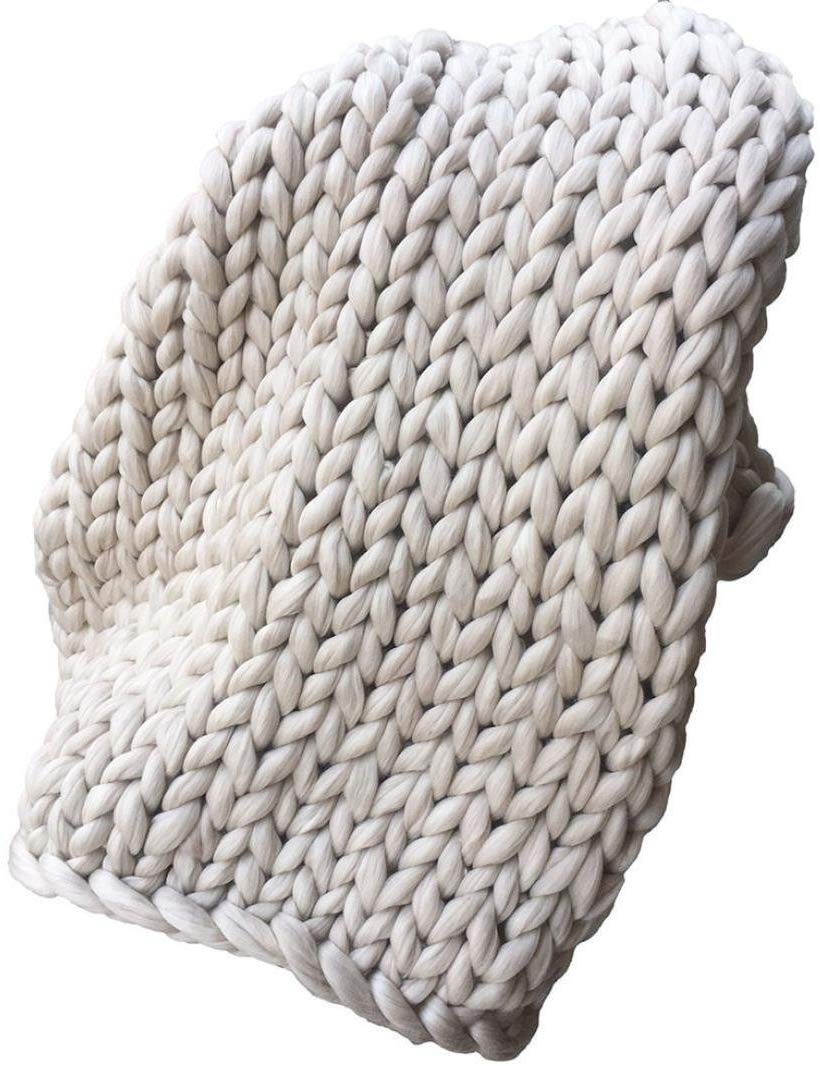 Chunky Knit Blanket Handmade, Bedroom Home Decor Giant Yarn, Large Cable Knitted Premium Washable Soft Merino Wool, Bed Bedroom Decor Bulky Sofa