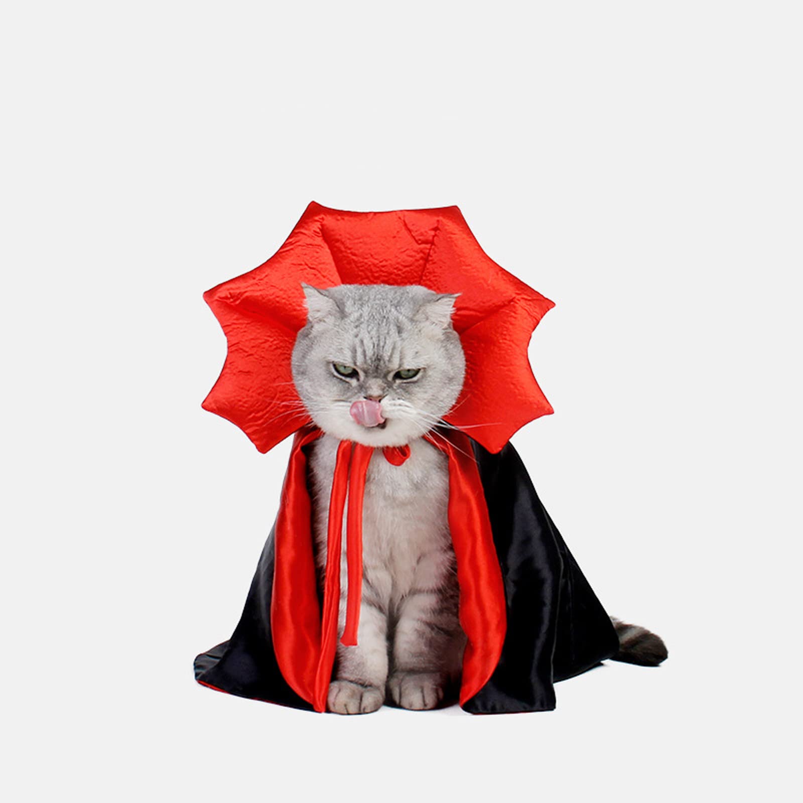 Halloween-Kostüm Für Haustiere – Vampir-Umhang Für Katzen & Kleine Hunde, Verstellbar
