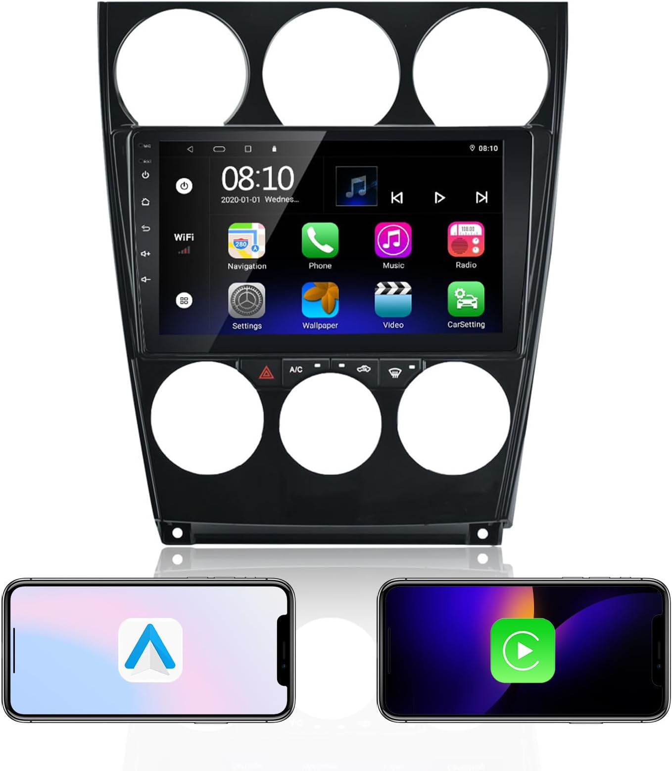 EZoneTronics Android 10.1 Car Radio Stereo 10.1 inch for Honda Civic 2007-2011 Touch Screen High Definition GPS Navigation Head Unit WIFI Bluetooth USB Mirror Link AM FM Player 2G RAM 32G ROM EZoneTronics Android 10.1 Car Radio Stereo 10.1 inch for Honda Civic 2007-2011 Touch Screen High Definition GPS Navigation Head Unit WIFI Bluetooth USB Mirror Link AM FM Player 2G RAM 32G ROM