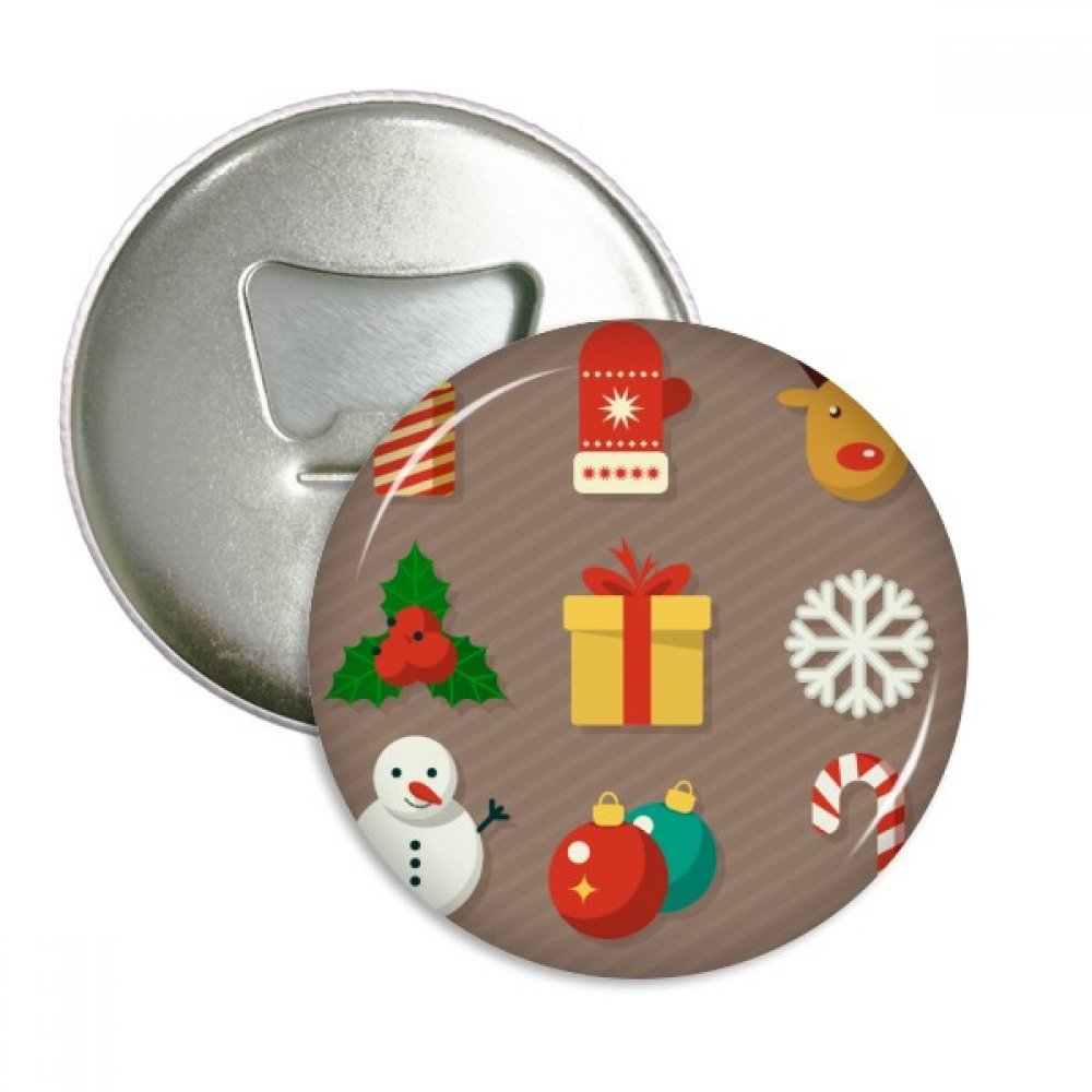 Cadeaux colorés Joyeux Noël badge bouton et magnets de frigo pour faire plaisir aux proches