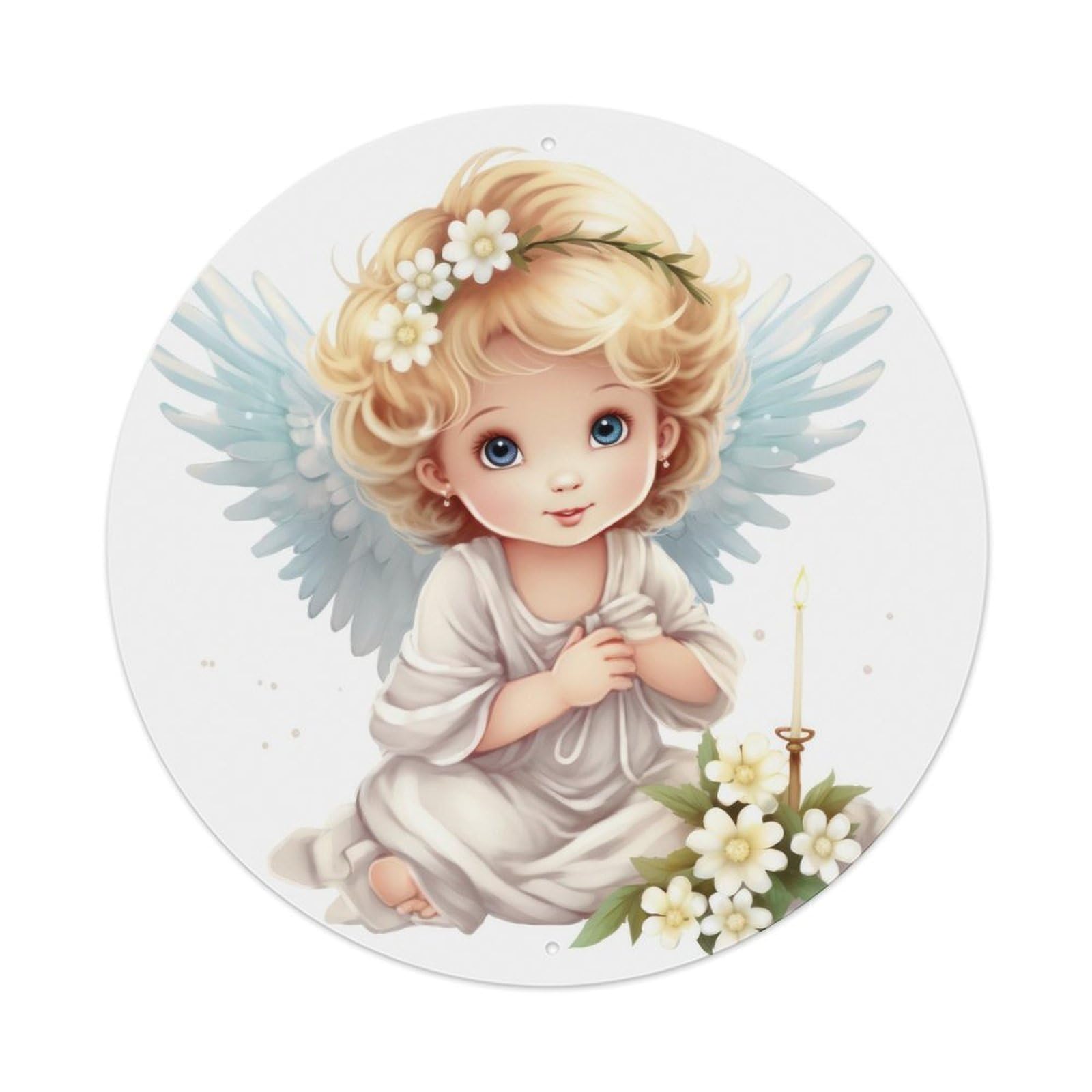 Vintage Angel Cute Angel Baby Metal Tin Sign
