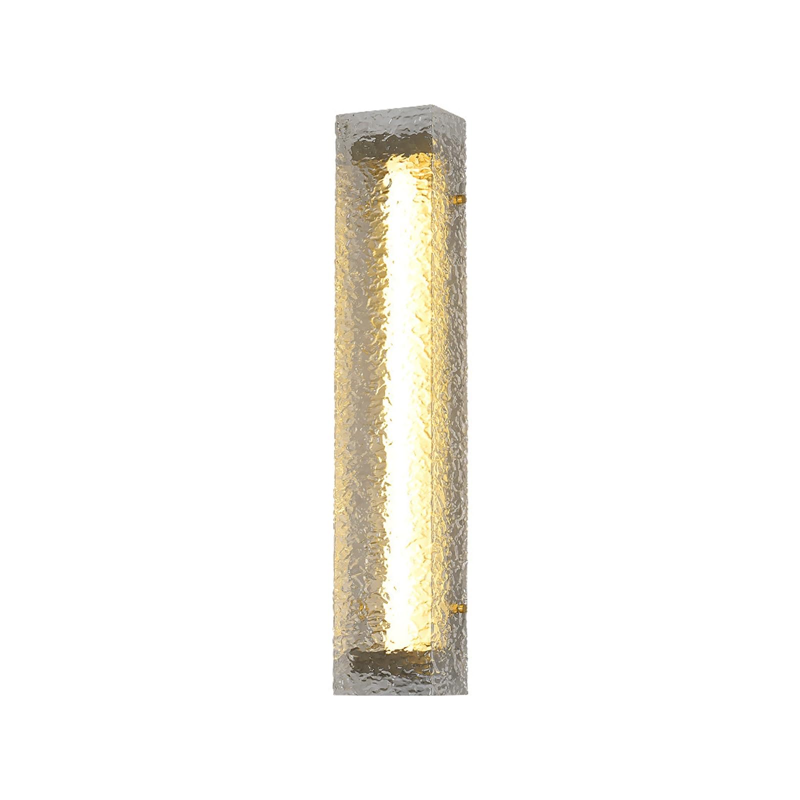 OZBMA Outdoor Wall Light, Silver LED Lamp, IP65 Waterproof Modern Light Luxury Stainless Steel Exterior Sconce with Acrylic and Copper, Porch Lighting Fixtures for Villa Hotel Threshold