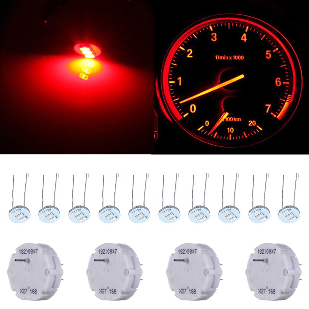 OCPTY 4 Pcs X27.168 Instrument Cluster Gauge Stepper Motor Kit with 10 Pcs 4.7mm For Mini Light Bulbs - Fit for GM For Toyota For Honda For Ford For Chrysler For Chevy Silverados Tahoes Yukons