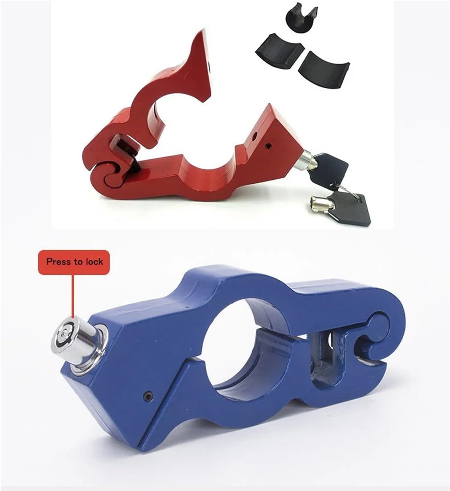 Zestaw linki sprzęgła motocykl Pasuje do Honda C125 Super Cub C 125 dźwignia hamulca motocyklowego blokady dźwignia sprzęgła blokada motocykla blokada antykradzieżowa(Blue)