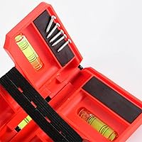 Vista 4 de Herramienta magnética para nivel de poste, nivel de burbuja vertical horizontal plegable, ángulo ajustable de bolsillo, niveles de alcohol