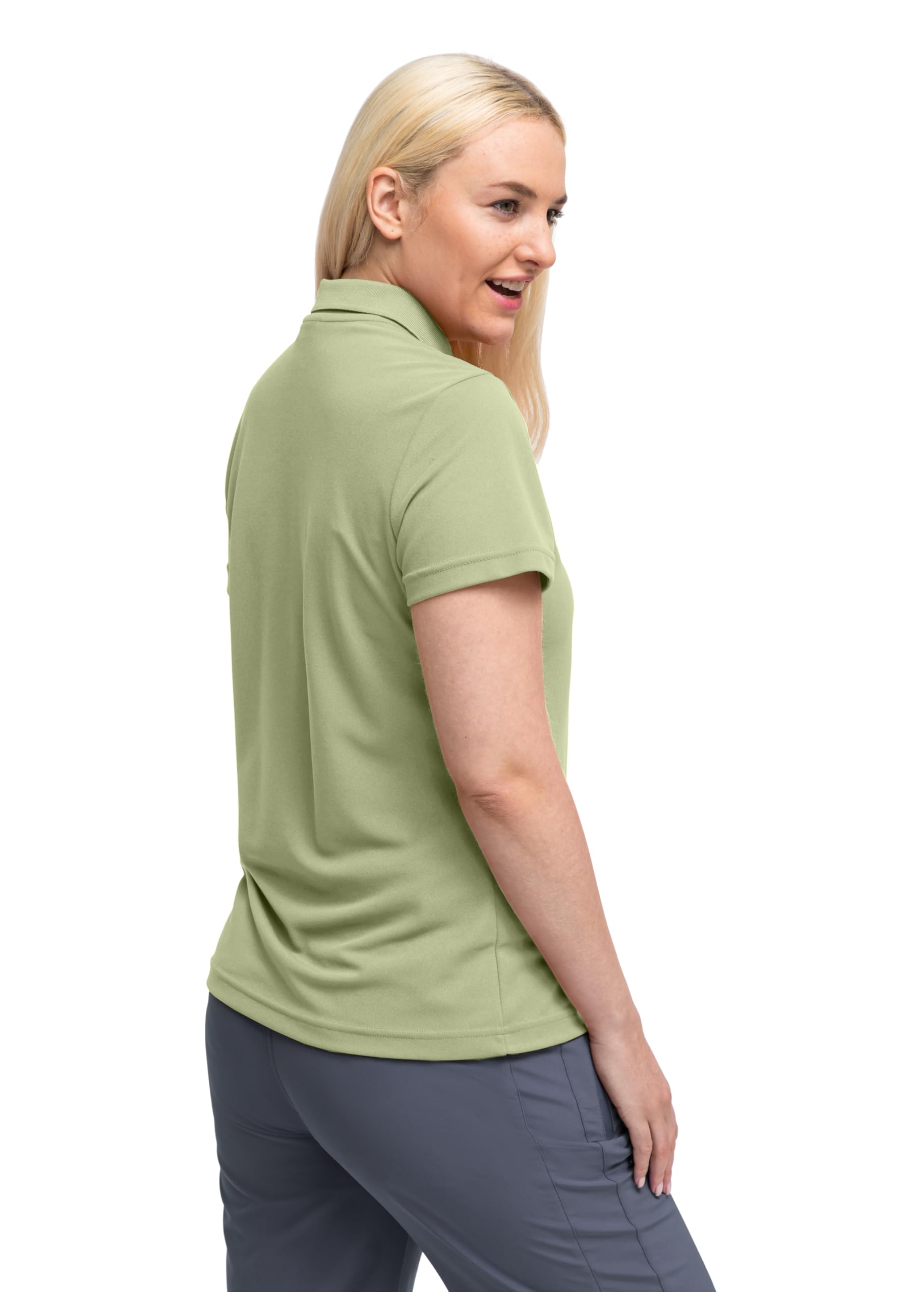 Maier Sports Ulrike Polo Donna A Maniche Corte | Maglia in Piqué Traspirante, Tecnologia Dryprotec, Per Sport e Tempo Libero, Perfetta Per L'Estate