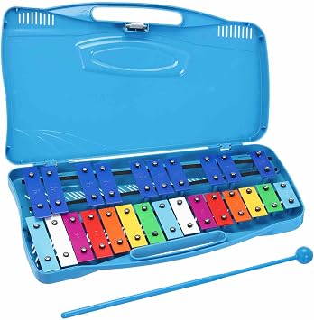 MECCANIXITY 25 Notes Xylophone Professional Xylophone Percussion Musical Instruments Music Teaching Tool, Blue