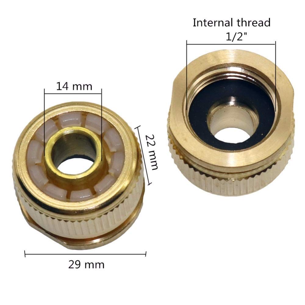 Connettore del Gomito del Tubo 1/2" Tubo for innaffiare connettore rapido in Ottone Lavatrice connettore Standard irrigazione Goccia a Goccia 'Acqua del Tubo Flessibile Adattatore 20 Pz