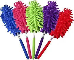 Espanador de Pó Microfibra Extensível Elestrostático Lavável Limpa Poeira