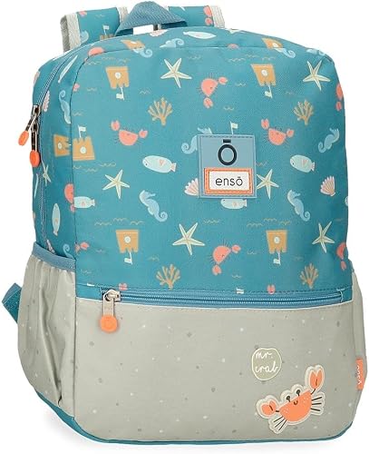 Enso Mr Crab, sac à dos pour enfants, sac à dos scolaire, en polyester, doubles roues pivotantes multidirectionnelles, multiples possibilités d'utilisation.