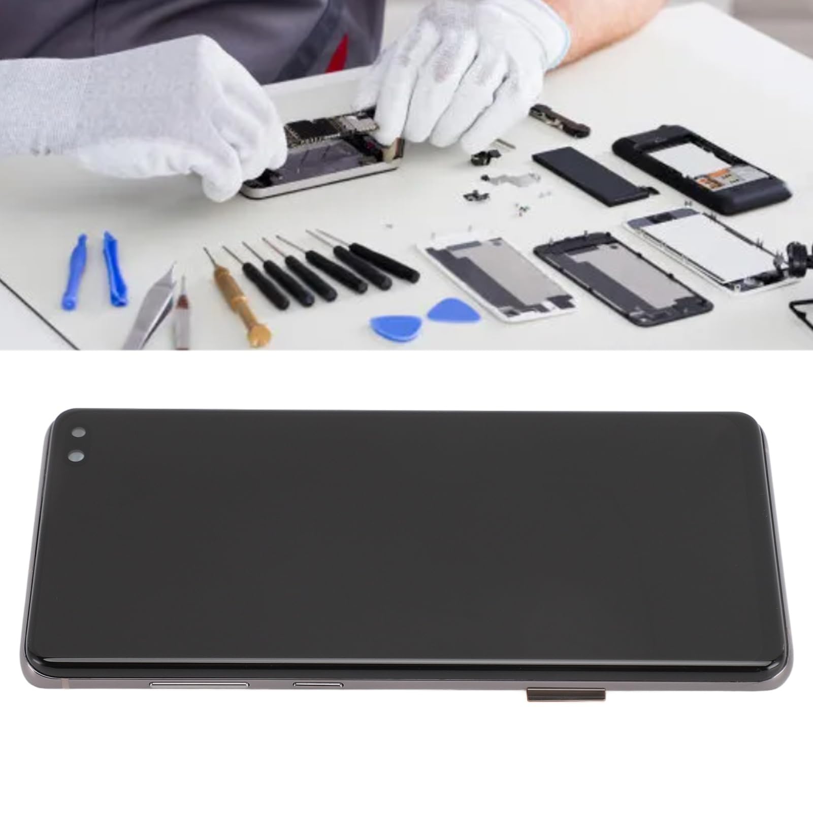 Naroote Gruppo Schermo LCD da 6,4 Pollici per Plus, Gruppo Display Digitalizzatore Touch TFT, Kit di Sostituzione dello Schermo con Strumenti di Riparazione, Ideale per la Riparazione del Telefono