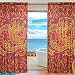 Produktbild XiangHeFu Vorhang Tüll, asiatische verspielte Feuerdrachen-Fenstervorhänge für Schlafzimmer, 139,7 x 19,8 cm, 2 Paneele, Polyester, Image 282, 55x84x2(in)