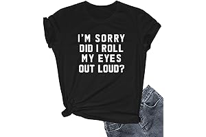 LOOKFACE Women I'm Sorry Did I Roll Summer Graphic Cute Tee Shirts
