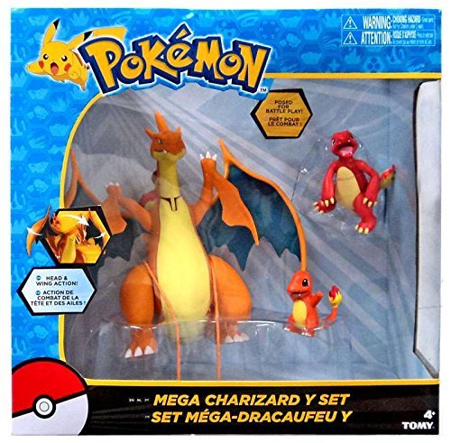 Pokemon Mega Charizard Y Figure 3-Pack Set