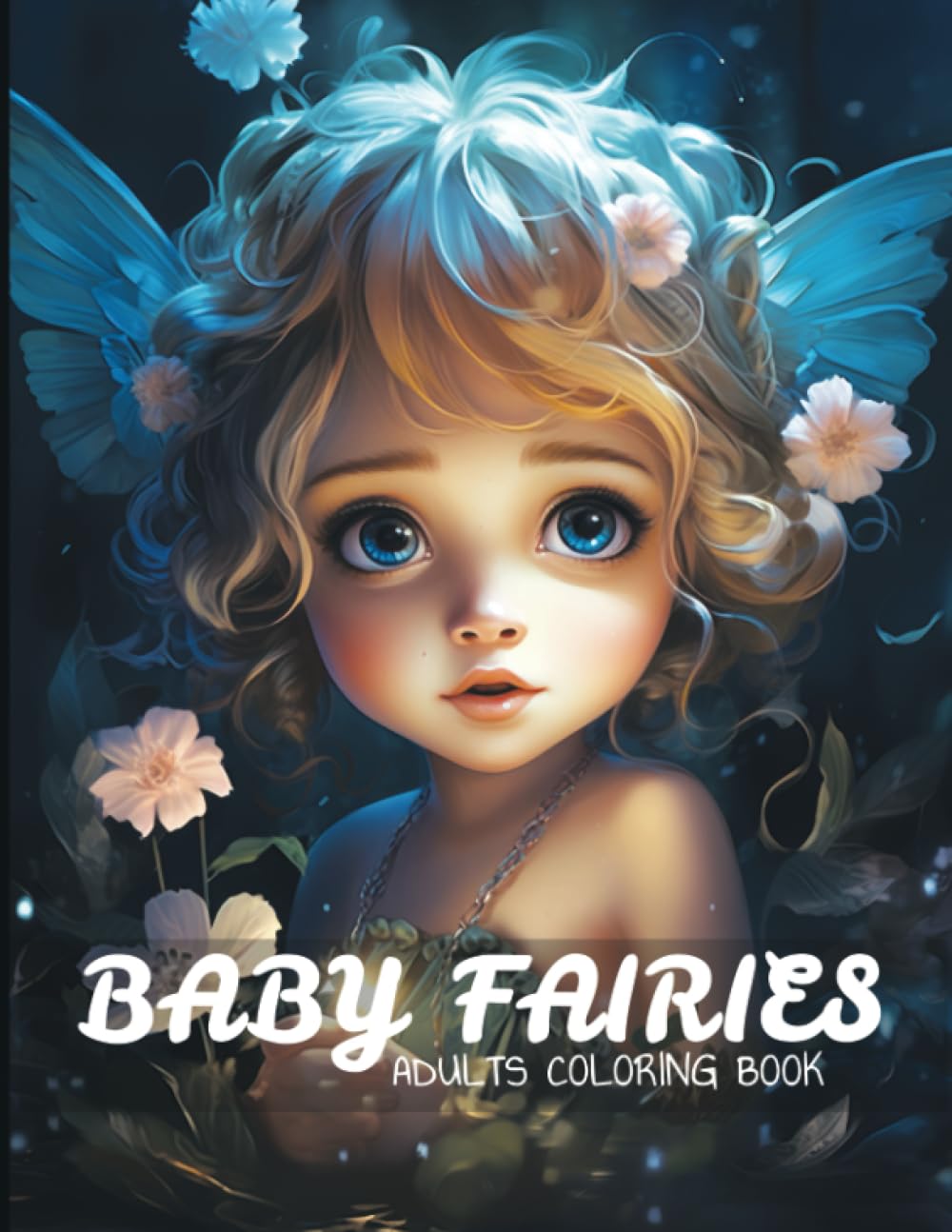 Baby Fairies Adults Coloring Book: Floral Baby Fairies Coloring Book| Fairy Cuties Grayscale Illustrations & Portraits for Relaxation and Stress Relief