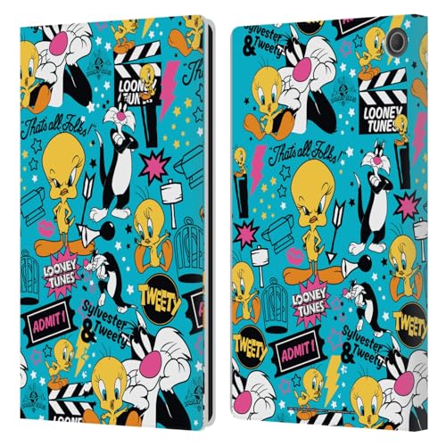 Housse protection Amazon Fire Max 11 2023 Looney Tunes Tweety cuir antichoc