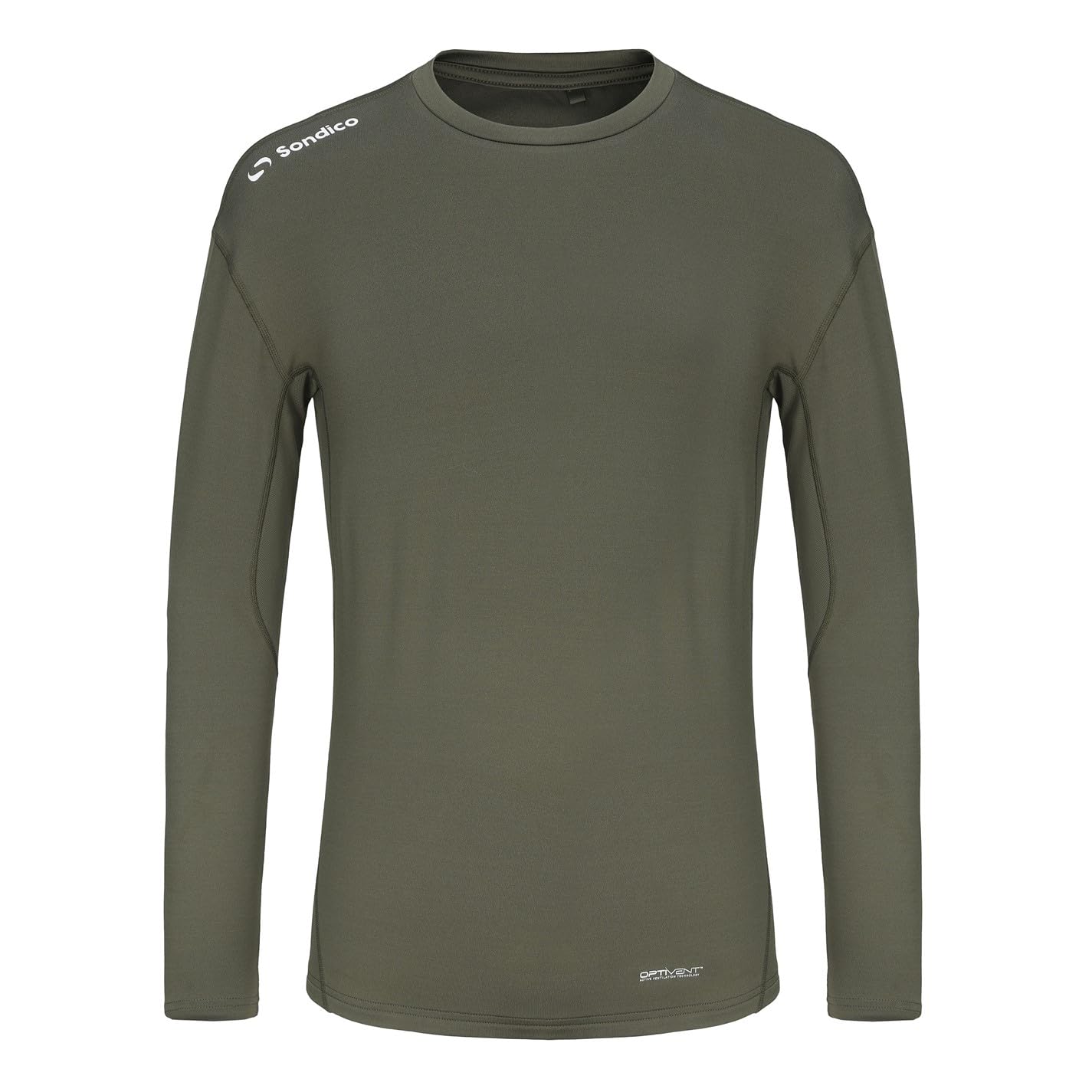 Sondico Mens Base Core Long Sleeve Layer Top Olive L