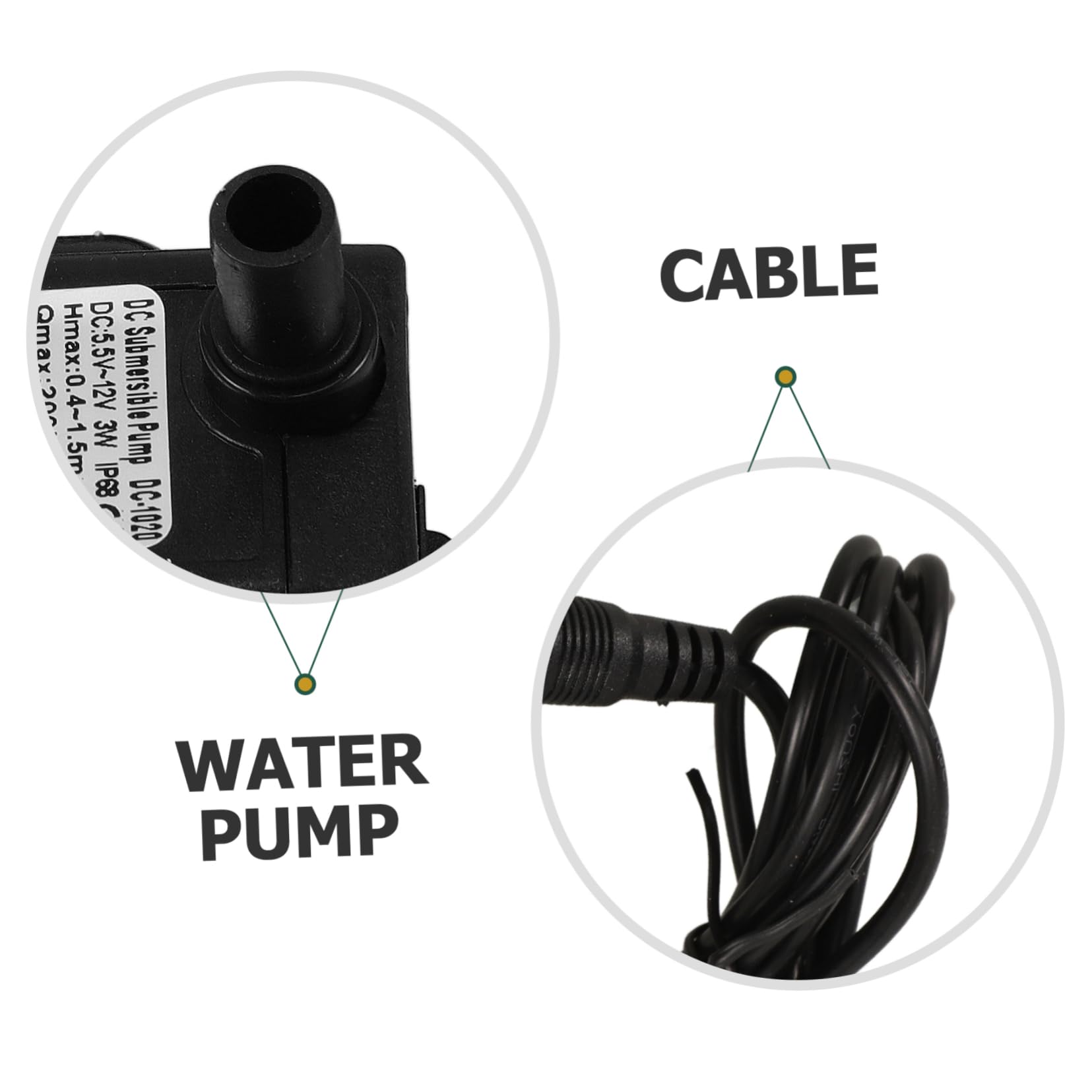 BESPORTBLE 5stücke Tauchpumpenset Für Aquarien Ultra Leise Einstellbare Wasserpumpe Für Fischbehälter Teiche Und Hydroponik Geeignet Für Innen Und Außenbereich Kompakt Und Tragbar