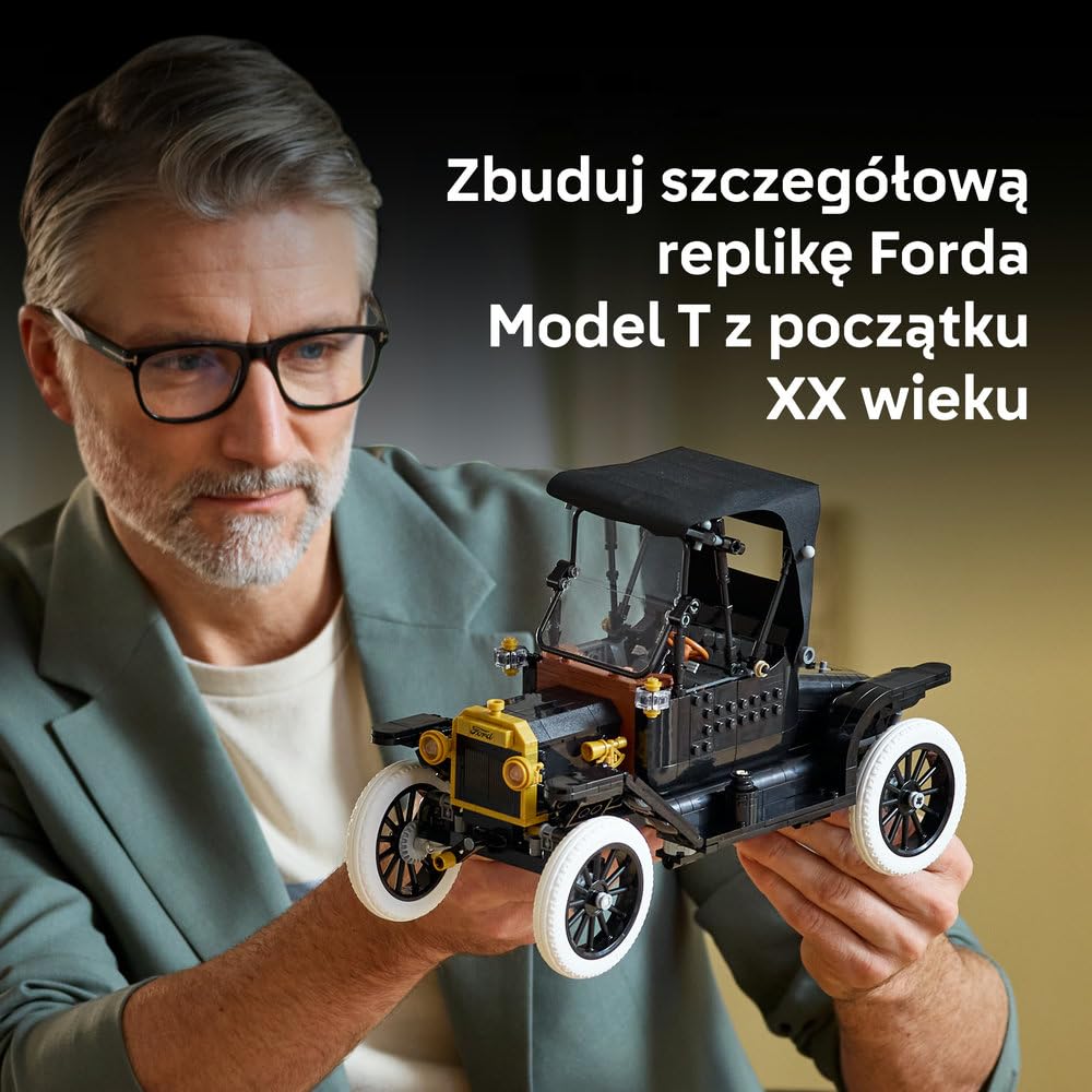 LEGO Icons Ford Model T 11376 | Model samochodu, zestaw konstrukcyjny dla dorosłych, prezent dla fana motoryzacji, dla mężczyzn i kobiet, 1060 elementów