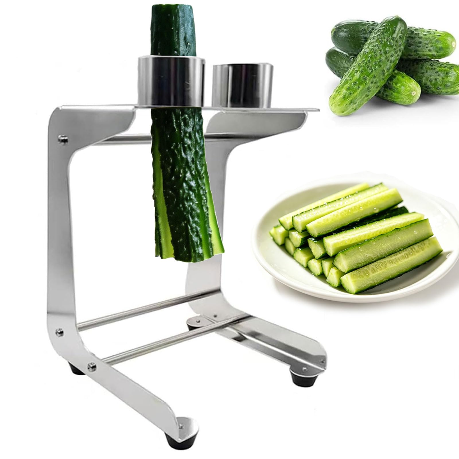 Cortador de tiras de verduras, cortador manual de zanahoria de pepino con cuchillas de tiras de 8/10/12 para preparación de ensalada de sushi, utensilio de cocina