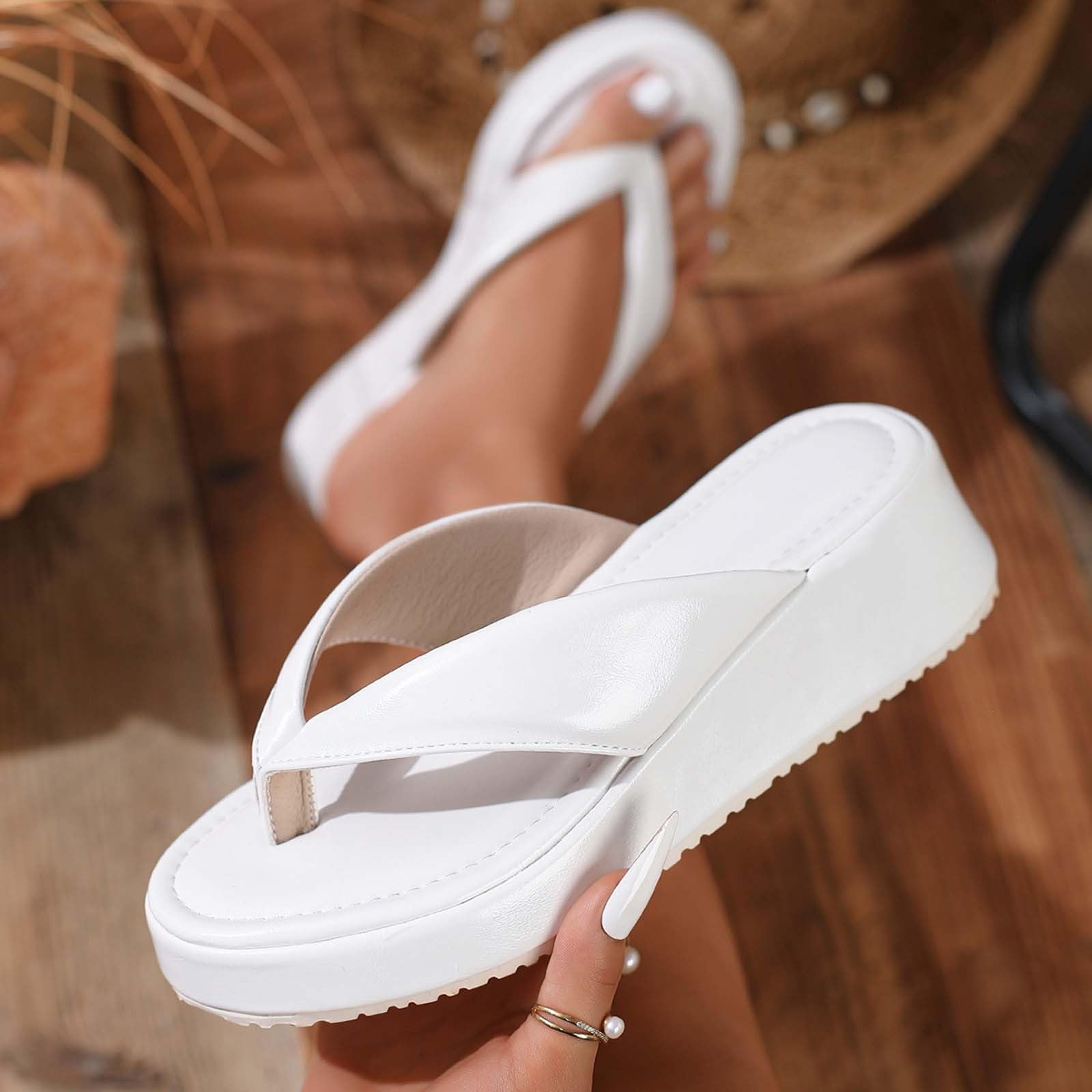 Generico Ciabatte Mare Donna Piscina Ragazza Infradito Ciabattine Estive Aperte Donne Ragazzo Da Casa Gomma Ciabatta Eleganti Sandalo Plastica Scarpe In Sandali Per Bianche 38