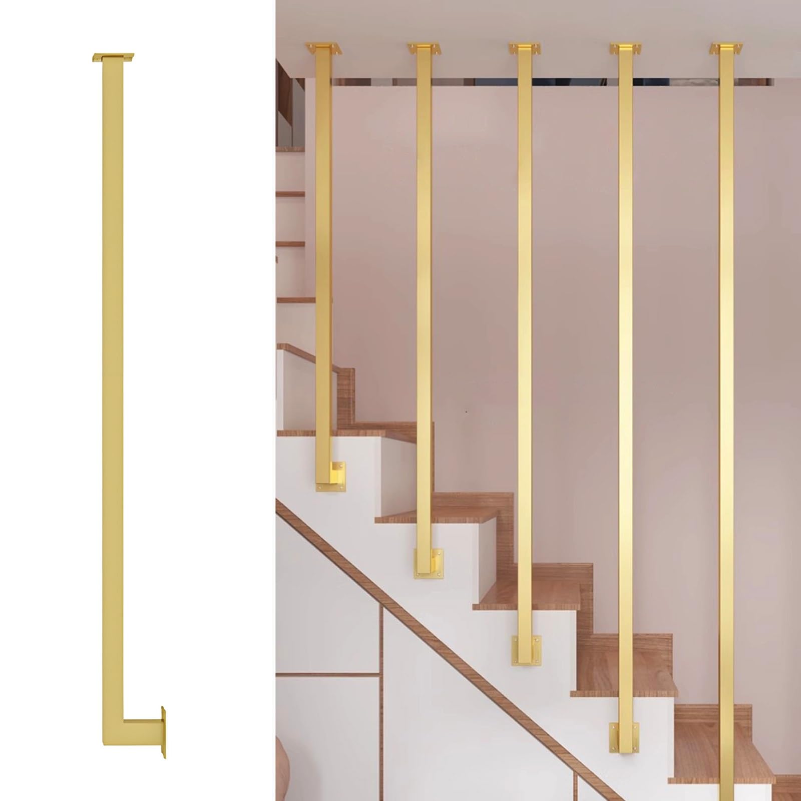 Balaustres de hierro modernos para remodelación de escaleras de chalet y loft
