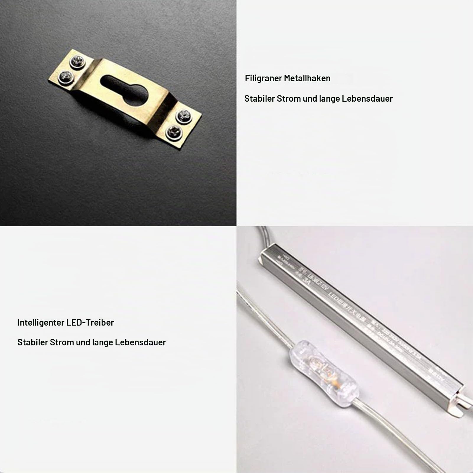 3D-Wandbild mit Uhr – Moderne Wanddekoration für Wohnzimmer und Restaurant, Panorama-Landschaft mit LED, Bilder zum Aufhängen