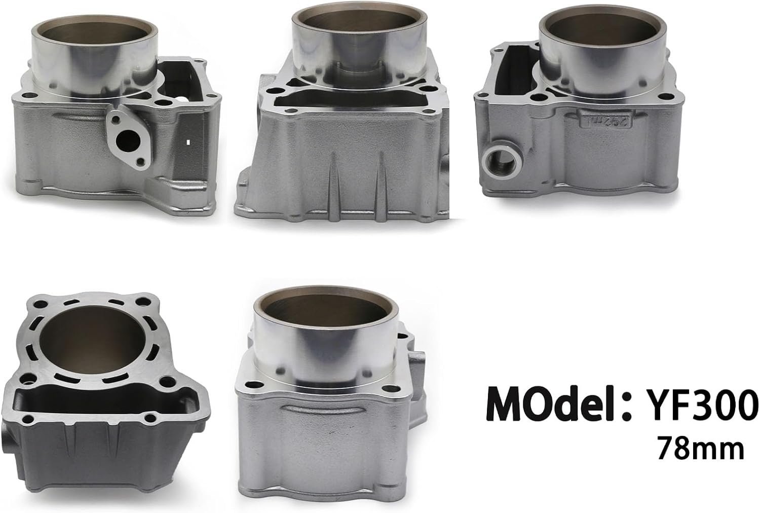 78mm Ceramic Cylinder Piston Ring Top End Kit Compatible with Kawasaki YF300 KLX250/KLX300 1993-2014