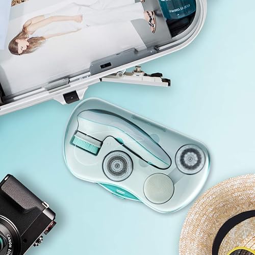 Miniatura 7 de CNAIER - Juego de cepillos giratorios de limpieza facial recargables con 4 cabezales de cepillo exfoliante, sistema de spa facial impermeable -