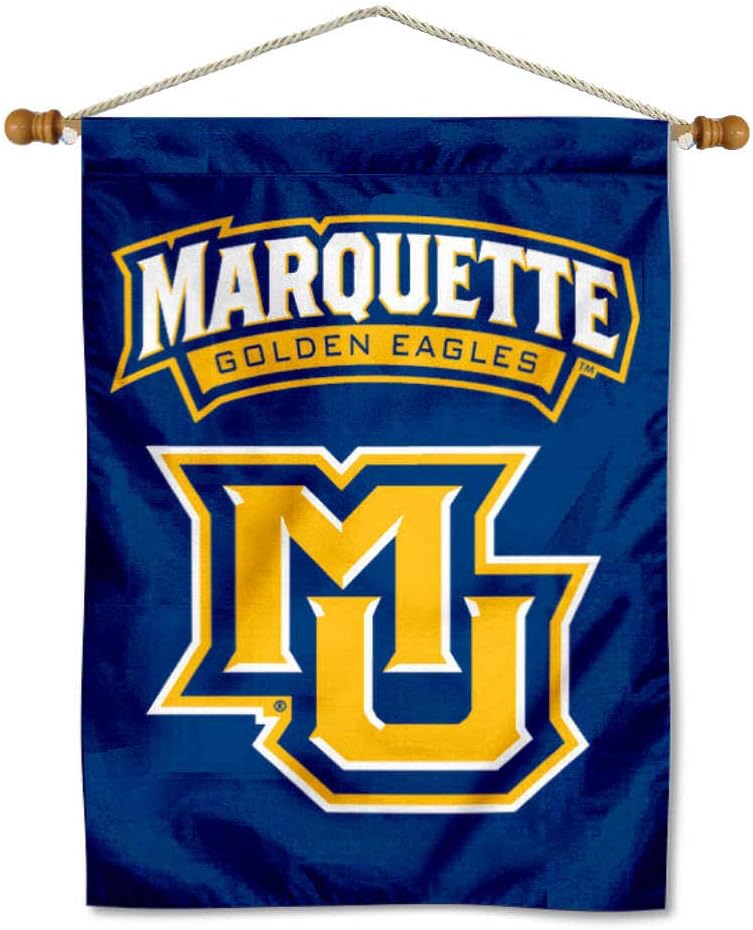 College Flags & Banners Co. Marquette House Flag and Wood Banner Pole Set