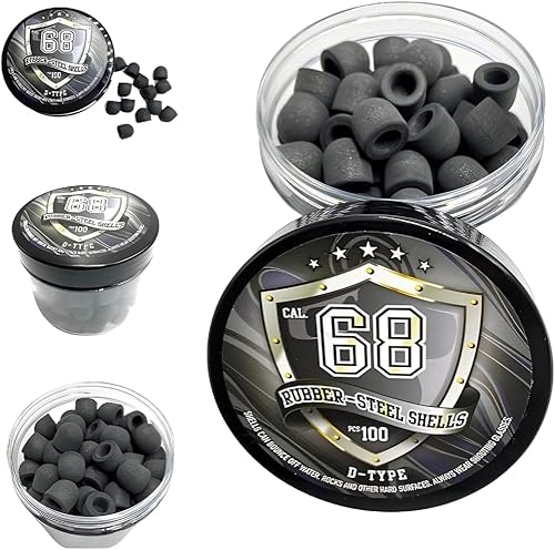 Miniatura 4 de 100 bolas de goma de mezcla dura tipo D, bolas de goma mezcladas con polvo de acero, 0.21 oz de municiones pesadas para entrenamiento en el hogar,