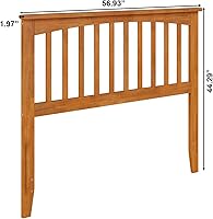 Vista 14 de AFI, Mission - Cabecero de madera maciza individual con cargador acoplable, color gris