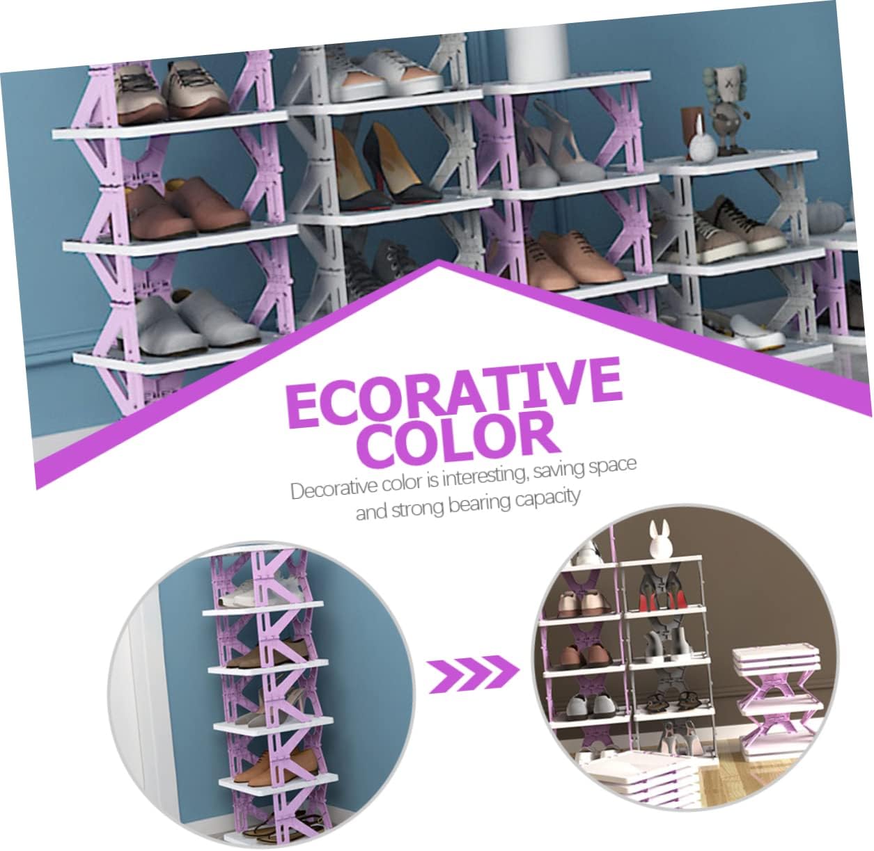 Folding Shoe Rack Shoe Organizer Over The Door for Boys and Girls Shelves