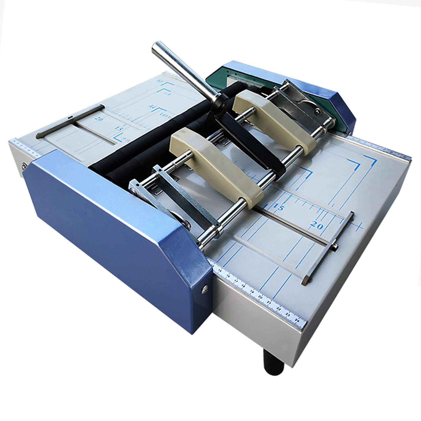Máquina automática de plegado y grapado de papel para crear folletos, manuales e invitaciones profesionales