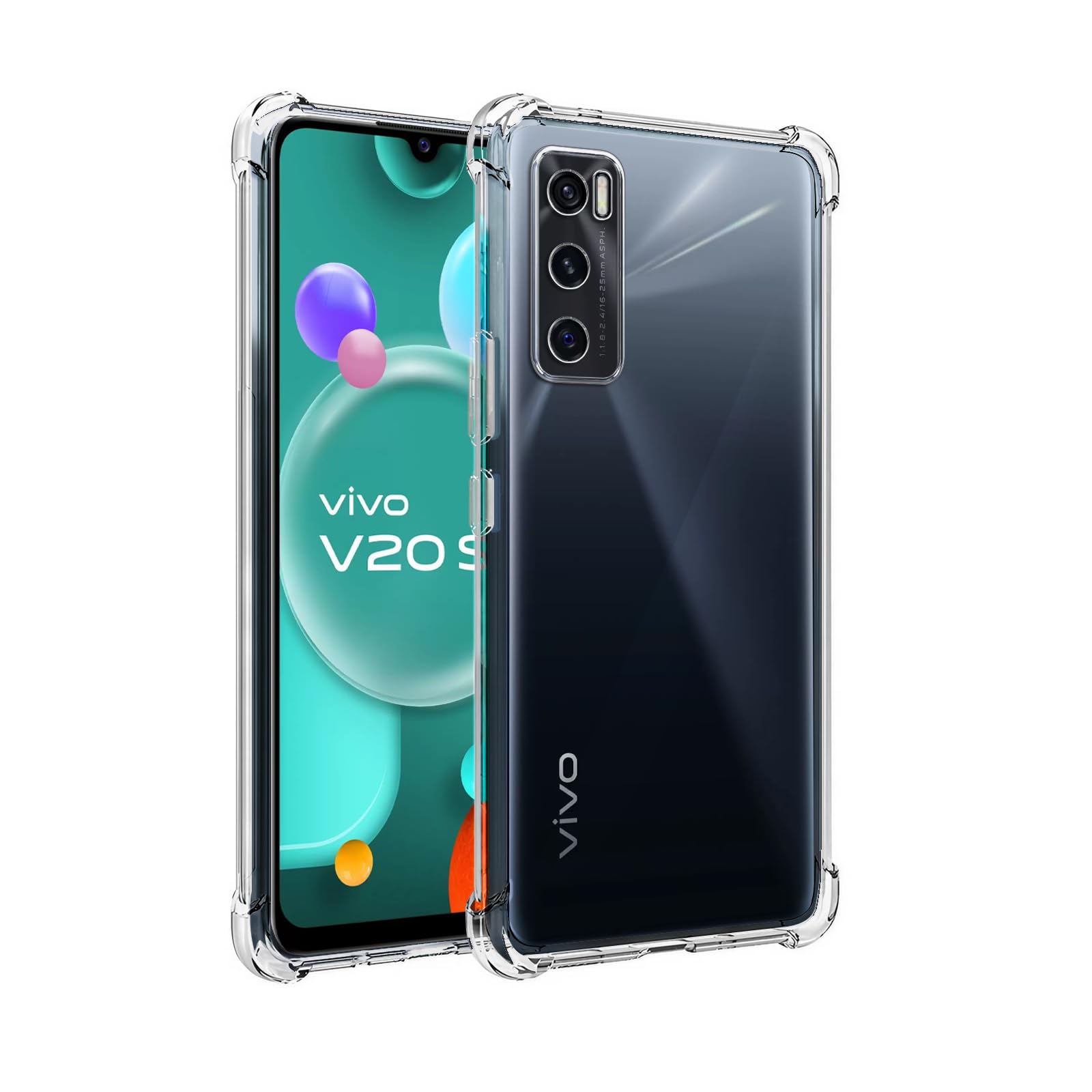 Plus Mobile Cover Soft & Flexible Shockproof Back Case with Cushioned Edges Transparent for Vivo V20 SE - Clear (B0CM6TMSMW) Amazon Price History, Amazon Price Tracker