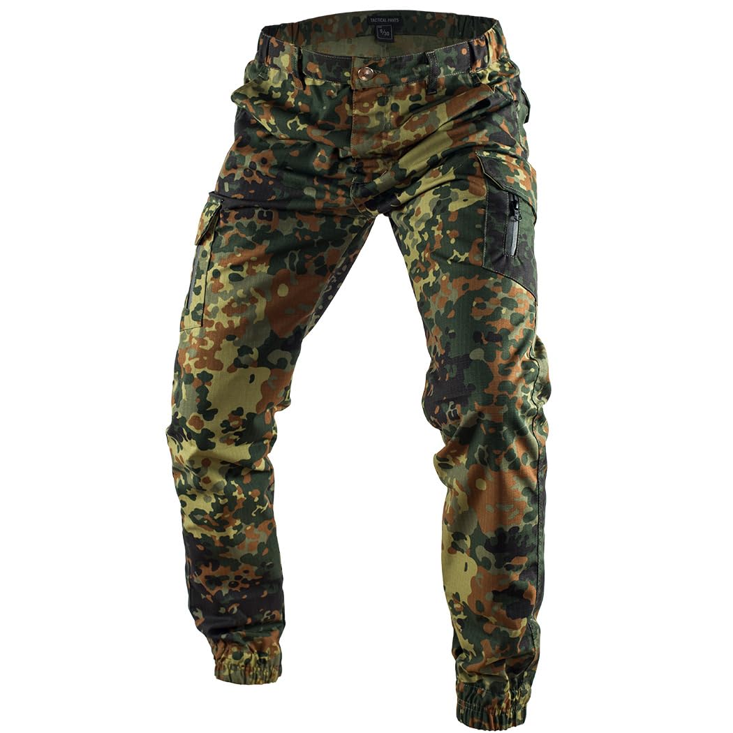 Men's Tactical Cargo Pants, Camouflage Outdoor Working Clothing with Pockets