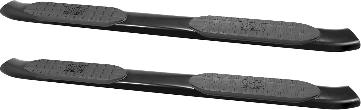Westin 21-53715 PRO TRAXX 5 Oval Nerf Bars fits 2014-2018 Silverado Sierra 1500 2019 Silverado LD Sierra 1500 Limited 2015-2019 Silverado Sierra 2500 3500 Double Cab Black Pair