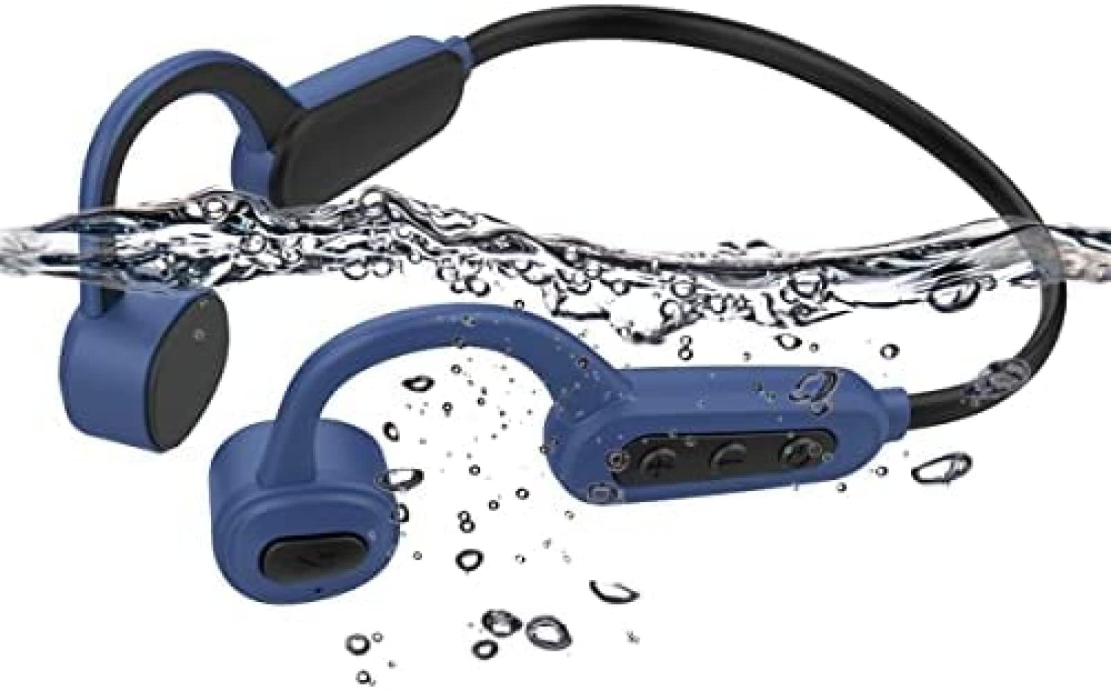 Bezprzewodowe Słuchawki Sportowe Bluetooth 5.0, Wodoodporny Zestaw Słuchawkowy Do Pływania IPX8, Pływacki Odtwarzacz MP3 16 GB, Przewodnictwo Kostne/Słuchawki Douszne Z Regulowanym Silikonowym P